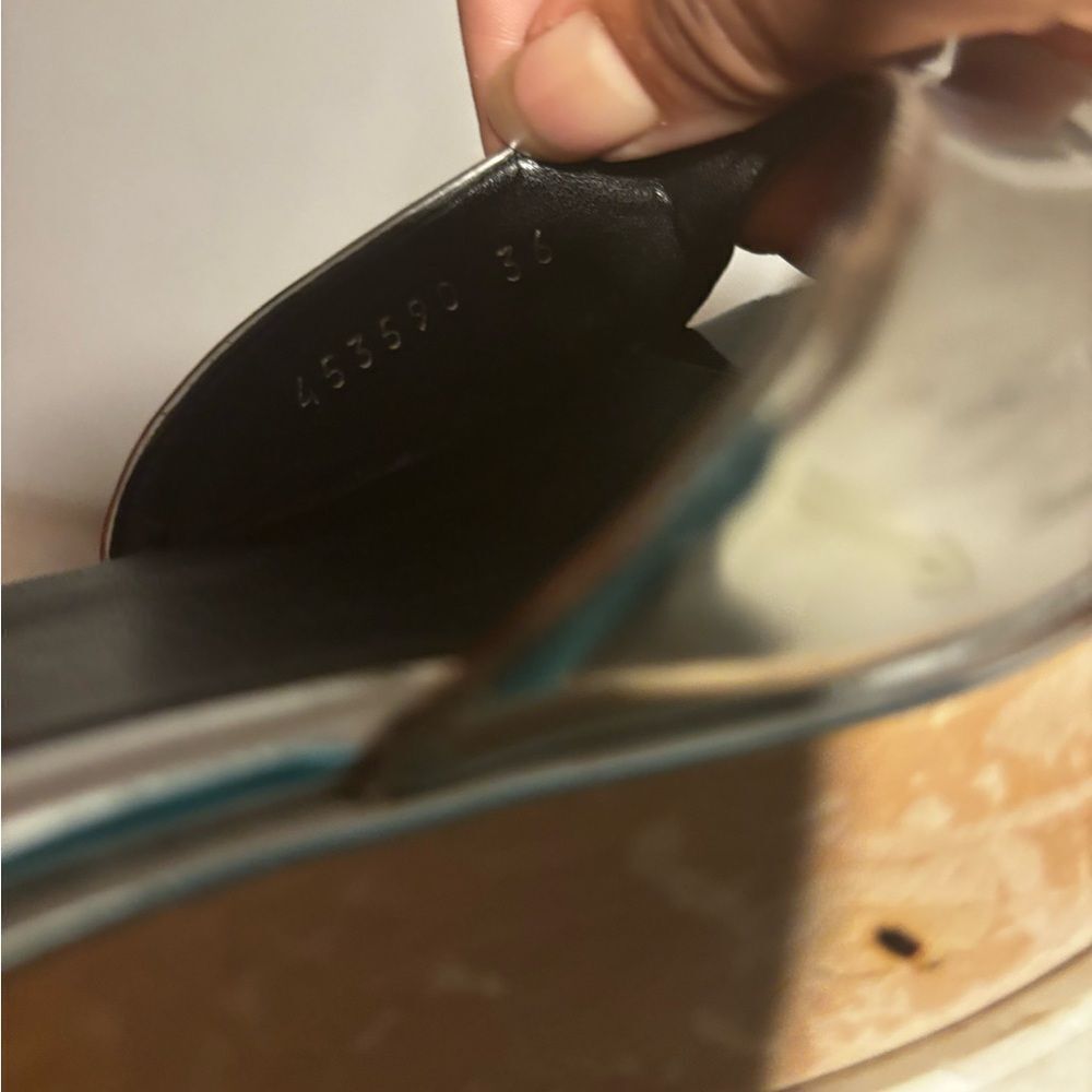 Stella McCartney Elyse Sandals wedge dress shoes open toe platforms metallic - Picture 11 of 14